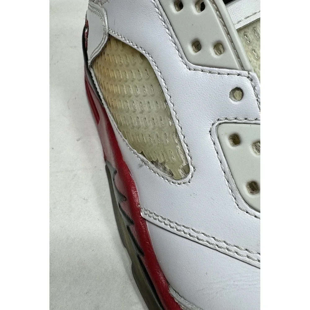 Nike Air Jordan 5 Retro‎ Men's Size 7.5 136027 120 Fire Red Black Tongue Shoes